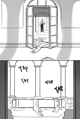 ambiguous_gender clothed clothing detailed_background duo fully_clothed hair male not_furry_focus split_form text starfleetrambo siren_and_scientist anders_(starfleetrambo) oskar_(starfleetrambo) human humanoid_merfolk mammal marine merfolk oarfish_merfolk siren comic digital_media_(artwork) english_text hi_res monochrome sketch trans_(lore) trans_man_(lore)