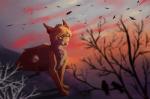 black_nose blonde_hair day detailed_background feet female feral fluffy fur hair hindpaw outside paws quadruped sky solo standing tan_body tan_fur whiskers yellow_eyes tril-mizzrim canid canine fox mammal detailed