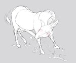 autofellatio blush blush_lines ejaculation feral male masturbation oral oral_masturbation penile penile_masturbation solo daemon_lady asinus donkey equid equine mammal hi_res monochrome