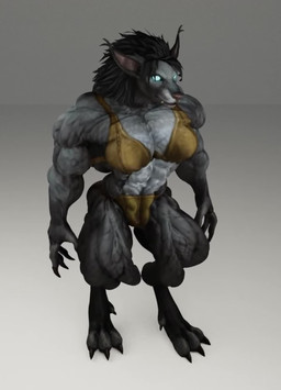 abs anthro biceps big_muscles clothed clothing female fur grey_background grey_body grey_fur huge_muscles hyper hyper_muscles muscular muscular_female pecs simple_background solo hutska_(artist) blizzard_entertainment warcraft canid mammal werecanid werecreature worgen 3d_(artwork) 3d_animation animated digital_media_(artwork) hi_res no_sound short_playtime video