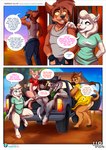 anthro austin_(kabscorner) biped bovid bovine breasts butt caprine car cattle chance_(kabscorner) clothed clothing comic delilah_(kabscorner) dialogue dixon_(kabscorner) domestic_pig duncan_(kabscorner) english_text equid equine female hi_res hooves horse kabscorner male mammal molly_(kabscorner) open_mouth open_smile sheep smile suid suina sus_(pig) tail tail_tuft text tuft vehicle