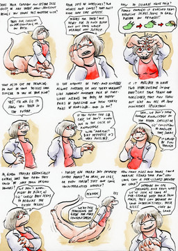3_toes 4_fingers action_pose ancestry_tree arms_down bent_arm big_hands brush brushing brushing_hair claws clothed clothing coat diagram dialogue directional_arrow disembodied_head doctor doctor's_coat dot_eyes earless excited eyes_closed eyewear feet female fin finger_to_mouth fingers floating front_view gesture glasses hair hand_gesture hand_on_face hand_on_hand hand_on_shoulder hands_in_hair hands_on_waist hands_together head_spikes high-angle_view looking_aside looking_at_viewer motion_lines open_clothing open_coat open_mouth open_topwear orange_body orange_claws orange_eyes personal_grooming pose quadruped raised_hands raised_tail reaching_forward reaching_out red_clothing red_shirt red_t-shirt red_topwear sharp_teeth shirt short_hair short_tail side_view simple_background simple_eyes sitting smile snout solo speech_bubble spikes spikes_(anatomy) split_form sprawling_gait styling_hair t-shirt tail tapering_tail teeth text thick_tail thinking thought_bubble toes tongue tongue_out topwear vocalization wearing_glasses white_background white_clothing white_coat white_hair white_topwear cervelet dr._alaina_(growing_troubles) aquatic lizard lizard_taur long_taur merfolk reptile reptile_taur scalie scalie_taur taur 2021 comic english_text handwritten_text multiple_scenes painting_(artwork) shaded signature traditional_media_(artwork) traditional_painting_(artwork) traditional_watercolor_(artwork) watercolor_(artwork)