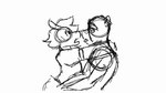 anthro arm_on_knee duo eye_contact heart_eyes heart_symbol holding_butt hug kissing looking_at_another male male/male shy tongue whiskers not_denko finally_faded boone_(finally_faded) raul_(finally_faded) deer mammal mustelid otter 16:9 animated black_and_white monochrome short_playtime widescreen