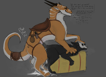 anal anal_orgasm anal_penetration anthro anthro_on_feral anthro_penetrated ball_tuft balls bestiality bodily_fluids claws countershade_accent cum cum_in_ass cum_inside cum_while_penetrated cumshot dialogue doggystyle dominant dominant_male drooling duo ejaculation excessive_cum excessive_genital_fluids feral feral_penetrating feral_penetrating_anthro from_behind_position genital_fluids genitals hands-free harness horn interspecies larger_feral larger_male larger_on_top leaking_cum looking_pleasured male male/male male_anthro male_feral male_on_bottom male_on_feral male_on_top male_penetrated male_penetrating male_penetrating_male mount mount/rider_relations mounting musk musky_balls musky_penis obscured_penetration on_bottom on_top orgasm orgasm_face penetration penile penile_penetration penis_in_ass pinned pinned_head pinning_down plap saddle saddle_bag saliva semi-anthro sex side_view simultaneous_orgasms size_difference smaller_anthro smaller_male smaller_on_bottom smaller_penetrated smirking_at_partner sweat sweaty_genitalia tail thick_thighs throbbing throbbing_balls tuft corvidtree mythology canid dragon felkin mammal mythological_creature mythological_scalie scalie hi_res