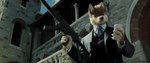 anthro building clothing electronics gun male phone ranged_weapon rifle silencer solo suit suit_and_tie weapon geewolf james_bond_(series) canid canine canis mammal wolf 2023 digital_media_(artwork) half-length_portrait hi_res portrait