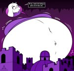 anthro belly belly_expansion big_belly big_breasts black_eyes body_inflation breast_expansion breasts cave city close-up clothing creaking dialogue expansion eyelashes female horn huge_belly huge_breasts hyper hyper_belly hyper_breasts hyper_inflation immobile inflation motion_lines navel onomatopoeia open_mouth purple_clothing purple_robe red_mouth robe solo sound_effects speech_bubble text white_body white_ears white_horn windturbine09 undertale_(series) toriel bovid caprine goat mammal 2024 absurd_res colored digital_media_(artwork) english_text hi_res