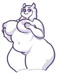 anthro big_breasts breasts female mature_anthro mature_female navel nude slightly_chubby solo wide_hips fukmin-dx undertale undertale_(series) toriel boss_monster_(undertale) bovid caprine mammal aliasing digital_media_(artwork)