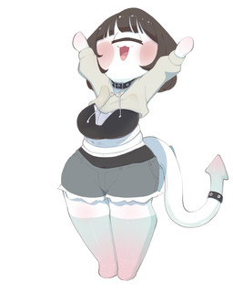 1_eye anthro bangs black_boxers black_bra black_clothing black_underwear bottomwear boxers_(clothing) bra breasts clothed clothed_anthro clothed_female clothing collar cropped_sweater drawstring_topwear eyes_closed female female_anthro front_view hair open_mouth open_smile raised_arms shorts simple_background smile solo tentacles underwear white_background abyss_creature_(artist) one_eyed_squid_(character) aquatic cephalopod coleoid decapodiform mollusk squid 2024 4:5 absurd_res digital_drawing_(artwork) digital_media_(artwork) full-length_portrait hi_res korean_description portrait