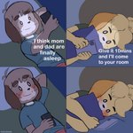 1:1 absurd_res animal_crossing anthro blush brother_(lore) brother_and_sister_(lore) canid canine canis clothed clothing comic couple_texting_in_bed dialogue digby_(animal_crossing) domestic_dog duo electronics english_text female hi_res imminent_incest implied_incest incest_(lore) intraspecies isabelle_(animal_crossing) male male/female mammal meme nintendo phone porldraws redraw shih_tzu sibling_(lore) sister_(lore) text texting toy_dog twincest_(lore) twins_(lore)