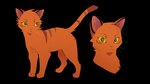 ambiguous_gender feet feral fur green_eyes orange_body orange_fur paws quadruped simple_background smile solo standing tail whiskers white_background yellow_sclera meow286 warriors_(book_series) firestar_(warriors) domestic_cat felid feline felis mammal tabby_cat 16:9 2020 alpha_channel cel_shading hi_res shaded widescreen male_(lore)