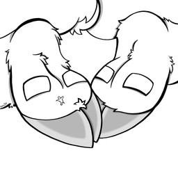 ambiguous_gender anthro butt duo feet foot_fetish hoof_fetish hooved_toes hooves macro micro size_difference squish tail dan_34 deer mammal 1:1 hi_res monochrome