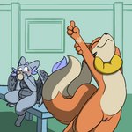 anthro blush clitoris drinking_coffee duo female genitals nude pussy stretching tail wings dumderg mythology nintendo pokemon cookie_(boltycookie) crystal_bloom buizel dragon generation_4_pokemon mythological_creature mythological_scalie pokemon_(species) scalie 1:1