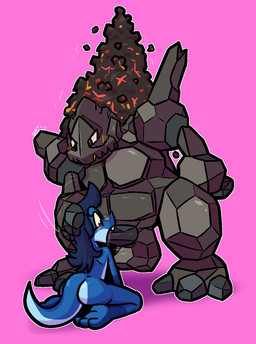3_toes anthro anthro_on_anthro anthro_penetrated anthro_penetrating anthro_penetrating_anthro balls big_butt big_penis black_body black_eyes black_penis black_scales blue_body blue_hair blue_scales blush butt coal duo erection eyewear eyewear_only fangs feet fellatio genitals glasses glasses_only grey_balls grey_body grey_eyewear grey_glasses grey_scales hair half-closed_eyes head_grab interspecies kneeling larger_anthro larger_male male male/male male_penetrated male_penetrating male_penetrating_male narrowed_eyes nude oral penetration penile penis pink_background purple_eyes rock scales sex simple_background size_difference smaller_anthro smaller_male smaller_penetrated teeth thick_thighs toes wearing_glasses yellow_sclera ultilix nintendo pokemon ulti_(ultilix) coalossal elemental_creature generation_8_pokemon lizard mineral_fauna pokemon_(species) reptile rock_creature scalie 2025 hi_res