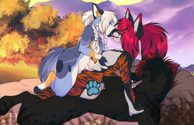 anal anal_penetration anthro anthro_on_anthro anthro_penetrated anthro_penetrating anthro_penetrating_anthro bisexual black_body black_fur blue_body blue_fur bodily_fluids brats cheek_tuft countershade_border facial_tuft female female_penetrated fluffy fluffy_ears french_kissing fur fur_markings grass group group_sex hair kissing licking licking_tongue male male/female male/male male_penetrated male_penetrating male_penetrating_female male_penetrating_male markings mountain multicolored_hair open_mouth orange_body orange_fur penetration pink_body pink_fur plant saliva saliva_string sandwich_position sex striped_body striped_fur striped_markings stripes tail threesome tongue tree trio tuft two_tone_hair vaginal vaginal_penetration white_body white_fur shyryp kira_kathell psychofuchs canid canine canis felid fox hybrid mammal pantherine tiger absurd_res digital_media_(artwork) hi_res