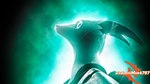 anthro aquarius_(petruz) armor closed_frown daglassman4797 eyes_closed hi_res horn horned_humanoid humanoid lizard looking_up male mouth_closed reptile scalie simple_background solo teal_background white_body