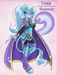 2015 ambris anthro anthrofied armor blue_body blue_fur blue_hair cape clothing equid equine female friendship_is_magic fur hair hasbro hi_res horn long_hair magic mammal multicolored_hair my_little_pony mythological_creature mythological_equine mythology purple_eyes smile solo trixie_(mlp) two_tone_hair unicorn