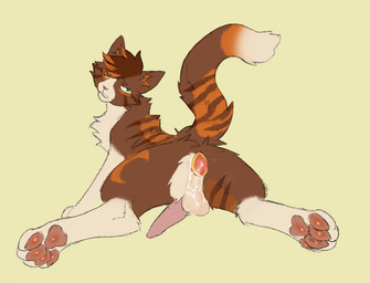anal anal_penetration brown_body brown_fur brown_hair brown_tail butt buttplug buttplug_in_ass buttplug_insertion feral fur gem genitals green_eyes hair heterochromia looking_at_viewer male male_penetrated multicolored_body multicolored_fur object_in_ass pawpads paws penetration penis plug_(sex_toy) plug_insertion presenting presenting_hindquarters raised_tail sex_toy sex_toy_in_ass sex_toy_insertion simple_background solo spread_legs spreading tail white_body white_fur yellow_eyes plumbelly domestic_cat felid feline felis mammal