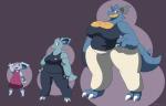 age_chart anthro belly big_breasts breasts chart cleavage clothed clothing curvy_figure female frown huge_breasts open_mouth smile thick_thighs voluptuous wide_hips mac-daddy nintendo pokemon generation_1_pokemon nidoqueen nidoran nidoran♀ nidorina pokemon_(species) absurd_res hi_res