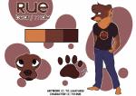 anthro barefoot clothed clothing color_swatch feet fully_clothed fur male outer_highlight simple_background solo text hayakiu slayer_(band) bear mammal absurd_res brown_theme digital_media_(artwork) english_text full-length_portrait hi_res model_sheet portrait