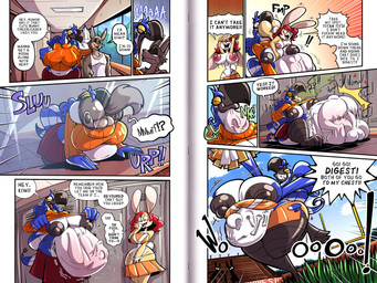 abdominal_bulge anthro balls bargaining body_outline bone_imprints braces breast_expansion breasts burping butt butt_expansion cheek_bulge cheerleader college college_student digestion expansion female fingering fingering_self football_field genitals group imprint masturbation neck_bulge nerd oral_vore penis_imprint post_vore_weight_gain profanity school semi_willing_vore sex_inside_body sex_inside_stomach swallowing text trio vore weight_gain willing_prey sachasketchy korrie_(character) reina_(sachasketchy) avian bird canid canine canis lagomorph leporid mammal rabbit toucan wolf absurd_res comic english_text hi_res
