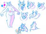 angry anthro bear big_breasts big_butt blush breast_play breasts butt cel_shading duo erection faceless_character faceless_male female genitals happy heart_symbol iva_(character) male mammal model_sheet nude penis polar_bear pussy sad sex shaded shocked simple_background sketch slightly_chubby smile solo solo_focus titfuck ursine virushunter