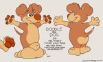 balls big_balls genitals huge_balls hyper hyper_balls hyper_genitalia toony doodledoggy doodle_(doodledoggy) canid canine canis domestic_dog goo_creature mammal toonkind absurd_res hi_res model_sheet