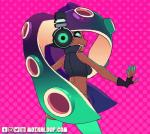 breasts clothed clothing dancing dark_body dark_skin female open_mouth pseudo_hair smile solo tentacle_hair tentacles thong underwear moikaloop nintendo splatoon marina_(splatoon) animal_humanoid cephalopod cephalopod_humanoid humanoid marine marine_humanoid mollusk mollusk_humanoid octarian octoling 2019 2d_animation animated frame_by_frame short_playtime