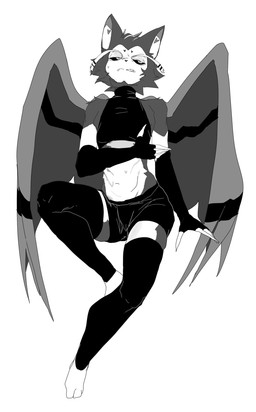 anthro barefoot biped blush bodily_fluids clothing eyebrows feet femboy front_view gloves handwear heart_symbol looking_aside male navel pupils simple_background sitting solo sweat teeth white_background wings meckmeck00124 hazbin_hotel hellaverse husk_(hazbin_hotel) domestic_cat felid feline felis mammal absurd_res hi_res monochrome