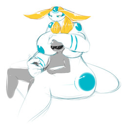 anthro areola big_breasts big_nipples blonde_hair blue_markings breasts duo erection eyebrows eyelashes eyewear female genitals hair half-closed_eyes hand_on_head hand_on_leg handjob huge_breasts larger_female long_hair male male/female markings narrowed_eyes nipples non-mammal_breasts nude penile penis reach_around seductive sex simple_background size_difference smaller_male smile sunglasses tall thick_thighs white_background white_body white_skin yellow_eyes averyshadydolphin mythology tumblr aijou anon dragon jou mythological_creature mythological_scalie scalie 2016 digital_media_(artwork) hi_res
