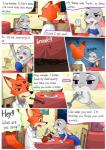 2017 anthro canid canine comic cutlery dialogue disney drunk english_text female fork fox hi_res judy_hopps kitchen_utensils lagomorph leporid male mammal nick_wilde peanut.k rabbit red_fox speech_bubble substance_intoxication text tools true_fox zootopia