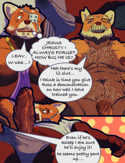 abs admiring_penis age_difference anthro anthro_on_anthro bed big_nipples body_hair chest_hair clothing dialogue erection erection_under_clothing eye_patch eyewear facial_hair facial_piercing foreskin furniture genitals group head_on_belly humanoid_genitalia humanoid_penis lip_piercing long_foreskin looking_at_genitalia looking_at_penis lying lying_on_bed male male/male mature_male muscular muscular_male mustache nipples notched_ear older_male on_bed pecs penis piercing revealing_penis sensitive_erection sensitive_penis sensory sensual size_difference sleeping snakebite_piercing speech_bubble surprised text tight_foreskin trio undressing_another unretracted_foreskin vein veiny_penis younger_male avalath_tiger ailurid mammal red_panda absurd_res comic english_text hi_res brother_(lore) brothers_(lore) father_(lore) father_and_child_(lore) father_and_son_(lore) incest_(lore) parent_(lore) parent_and_child_(lore) parent_and_son_(lore) sibling_(lore) son_(lore)