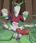 abdominal_bulge all_the_way_through anal anal_penetration anal_threading anthro arms_tied ball_bulge balls big_balls big_penis bound forest forest_background gameplay_mechanics genitals hi_res inside_balls intestinal_bulge knot legs_tied male mikey6193 mikey_(mikey6193) monster nature nature_background oral oral_penetration penetration penile_spines penis plant solo spread_legs spreading tentacle_in_ass tentacle_in_balls tentacle_in_mouth tentacle_in_urethra tentacle_penetration tentacles threaded_by_tentacle throbbing throbbing_penis tree urethral urethral_bulge urethral_penetration