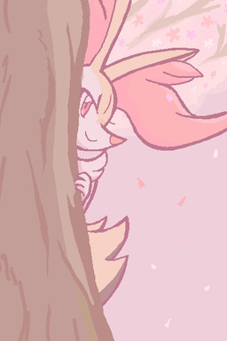 ambiguous_anthro ambiguous_gender anthro biped cherry_blossom closed_smile flower front_view hiding looking_at_viewer mouth_closed peeking_around_corner plant prunus_(flower) simple_background smile solo standing tree gd-058 nintendo pokemon braixen canid generation_6_pokemon mammal pokemon_(species) 2017 2:3 aliasing binary_drawing digital_drawing_(artwork) digital_media_(artwork) japanese_description translated_description female_(lore)