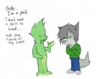 anthro duo humor joke male nullo plant text arrwulf plantee canid canine canis mammal wolf 4:3 english_text