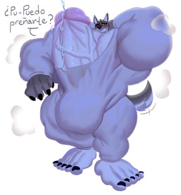 anthro balls barazoku big_balls big_muscles big_penis bodily_fluids brown_body brown_fur clothed clothing erection erection_under_clothing excessive_genital_fluids excessive_precum fur genital_fluids genitals huge_balls huge_muscles huge_penis hyper hyper_balls hyper_genitalia hyper_muscles hyper_penis male muscular muscular_anthro muscular_male musk nervous nervous_smile nervous_sweat pajamas pecs penis precum smile smiling_at_viewer solo sweat tail tail_motion tailwag text vein veiny_penis white_body white_clothing white_fur vaniwall dreamworks the_bad_guys mr._wolf_(the_bad_guys) canid canine canis mammal wolf hi_res spanish_text