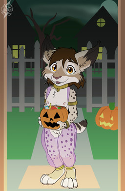 adolescent anklet anthro belly_dancer_outfit bracelet breasts brown_hair candy cheek_tuft clothed clothing collar costume dessert doorway ear_tuft facial_tuft female food fur genitals gold_(metal) gold_jewelry hair halloween_2025 halloween_costume holidays innie_vulva jack-o'-lantern jewelry looking_at_viewer markings mostly_nude multicolored_body nipples pawpads pink_nipples pink_pawpads short_hair short_tail skimpy small_breasts solo spots spotted_body spotted_fur tail tan_body translucent translucent_clothing trick-or-treating tuft two_tone_body vulva whiskers yellow_eyes young young_female adroan halloween zaire_(nightdancer) felid feline lynx mammal absurd_res colored_sketch flat_colors hi_res sketch