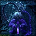 anthro big_penis black_body black_penis black_skin collar duo feet foot_fetish foot_play footjob footjob_while_penetrating genitals humanoid_feet larger_male long_penis male male/male penetration penis plantigrade purple_body purple_penis purple_skin sex sharp_tail size_difference small_dom_big_sub smaller_male wrinkled_feet wrinkles thekidxeno chocoscorner_(modeler) alien_(franchise) snakehead404 x3no alien xenomorph absurd_res hi_res