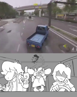 ambiguous_gender anthro dancing drifting driving female group hair hair_over_eyes horn humor male music scared shaking trembling trio truck vehicle fera_animations california_gurls deltarune forza forza_horizon microsoft playground_games undertale_(series) xbox_game_studios kris_dreemurr noelle_holiday ralsei spamton_g._spamton susie_(deltarune) bovid caprine goat human mammal scalie 4:5 animated meme short_playtime sound video