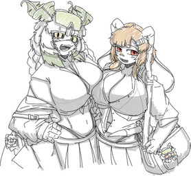 5_fingers big_breasts black_sclera blush bottomwear bra breast_squish breasts breasts_frottage cleavage clothed clothed_female clothing duo female female_humanoid fingers green_eyes hair huge_breasts navel open_mouth open_smile orange_hair purse red_eyes shirt side_hug simple_background skirt smile squish teeth topwear translucent translucent_clothing translucent_shirt translucent_topwear twintails_(hairstyle) underwear white_background white_hair b0x0d vtuber juniper_actias naiyospede animal_humanoid arthropod arthropod_humanoid centipede_humanoid humanoid insect insect_humanoid lepidopteran lepidopteran_humanoid moth_humanoid myriapod myriapod_humanoid 2024 hi_res