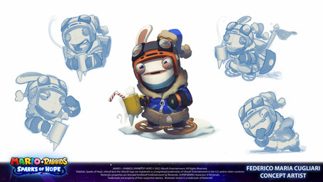 anthro backpack black_bottomwear black_clothing black_handwear black_mittens black_pants blue_clothing blue_coat blue_eyes blue_handwear blue_hat blue_headwear blue_inner_ear blue_mittens blue_topwear bottomwear clothed clothed_anthro clothed_male clothing coat container copyright_symbol cup drinking drinking_straw eyewear eyewear_on_head fully_clothed fully_clothed_anthro fully_clothed_male fur goggles goggles_on_head handwear happy hat hat_on_ear headgear headwear holding_container holding_cup holding_mug holding_object holding_tea_bag ice icicle lidded_eyes long_ears looking_at_viewer male male_anthro mittens mouth_closed mug narrowed_eyes noseless orange_helmet pants pickaxe pockets simple_background snowshoes solo squint steam symbol tan_eyelids tan_inner_ear tea_bag text title tongue topwear white_background white_body white_fur year zipper federico_maria_cugliari mario_plus_rabbids_sparks_of_hope nintendo raving_rabbids rayman_(series) ubisoft dr._vent lagomorph mammal rabbid 16:9 2022 4k absurd_res adobe_photoshop_(artwork) artist_name digital_drawing_(artwork) digital_media_(artwork) english_description english_text hi_res multiple_images official_art widescreen