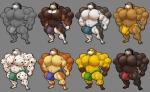 2017 abs alternate_color anthro biceps big_biceps big_muscles big_pecs biped black_ears brown_nose bulge bulgefan canid canine canis clothed clothing croconut cyve digital_media_(artwork) domestic_dog duck_hunt duck_hunt_dog fur hi_res huge_muscles huge_pecs hyper hyper_muscles looking_at_viewer male mammal muscular muscular_anthro muscular_arms muscular_male navel nintendo nipples pecs simple_background smile solo speedo standing super_smash_bros. swimwear tongue tongue_out triceps underwear