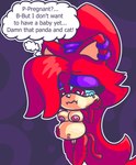 belly big_belly breasts ear_piercing female fur genitals hair long_hair nipples piercing pregnant pregnant_female pussy red_body red_eyes red_hair sad simple_background solo tail redeye_samurai_(artist) sega sonic_the_hedgehog_(series) asami_the_cat fan_character humanoid absurd_res digital_media_(artwork) hi_res