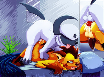 absol anal anal_penetration back_turned balls bed canine claws close-up cum cum_in_ass cum_inside eyes_closed feral gay inside knot male mammal mohawk nintendo orgasm penetration penis pokémon raichu red_eyes roy_(raichu) roy_arashi sex thick_thighs tongue tongue_out video_games
Rating: Explicit
Score: 11
User: UNBERIEVABRE!
Date: January 19, 2014
