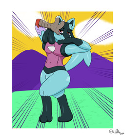 ambiguous_gender fusion jojo_pose partial_transformation pokemon_fusion pose solo transformation what conditional_dnp ori-doggo diamond_is_unbreakable jojo's_bizarre_adventure nintendo pokemon ditto_(pokemon) generation_1_pokemon generation_4_pokemon lucario pokemon_(species) absurd_res hi_res nonbinary_(lore)