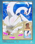 absurd_res beach bestiality big_butt blue_markings blush butt dialogue duo english_text feet female feral feral_penetrated generation_2_pokemon genitals hi_res human human_on_feral human_penetrating human_penetrating_feral interspecies larger_female larger_feral larger_penetrated legendary_pokemon lugia male male_on_feral mammal markings milachu92 nintendo on_bottom on_top outside penetration pokemon pokemon_(species) pokephilia pussy raised_tail reverse_cowgirl_position sand sea seaside sex size_difference smaller_human smaller_male tail text thick_thighs vaginal water white_body white_skin wide_hips