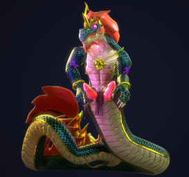 anthro apode asian_clothing biped bodily_fluids clothed clothing dripping erection genital_fluids genitals gold_(metal) gold_jewelry hair horn horn_jewelry jewelry leaking_precum legless male muscular muscular_male orb partially_clothed penis precum precum_drip precum_string scales serpentine solo split_form tattoo farionelle asian_mythology mythology draconcopode dragon hybrid lamia mythological_creature mythological_scalie reptile scalie snake 3d_(artwork) digital_media_(artwork)