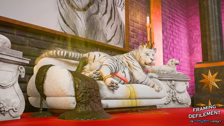 animal_genitalia animal_penis anus balls blue_eyes bodily_fluids ceiling_lamp crown excessive_feces fart fart_cloud fart_fetish feces feces_on_sofa feces_pile feline_genitalia feline_penis feral fog form fur furniture gem genital_fluids genitals green_fart_cloud headgear jewelry lamp male on_sofa open_mouth pawpads paws peeing peeing_on peeing_on_ground penis pink_penis presenting puffy_anus sitting sitting_on_sofa sofa solo tail teeth teeth_showing text urine urine_on_ground watersports white_body kenresek felid mammal pantherine tiger 16:9 2025 3d_(artwork) digital_media_(artwork) english_text hi_res promotional_material watermark widescreen