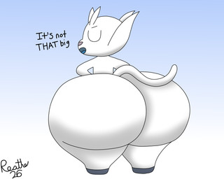 anthro big_butt black_eyebrows blue_background blue_mouth blue_tongue butt dialogue eyebrows eyes_closed grey_hooves grey_nose hand_on_hip hand_on_own_hip hooves huge_butt huge_thighs hyper hyper_butt in_denial male open_mouth rear_view shortstack shortstack_male simple_background solo tail text thick_thighs tongue white_background white_body white_ears white_tail reathe microsoft ori_(series) xbox_game_studios ori_(ori) guardian_spirit 2026 5:4 colored digital_media_(artwork) english_text hi_res shaded signature