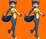 angry anthro blue_body blue_fur blue_hair clothing female fur hair jewelry looking_at_viewer markings necklace simple_background solo white_body white_fur cockaforce nintendo star_fox krystal_(charleyfox) krystal_(star_fox) canid canine fox mammal 3d_(artwork) 6:5 cross_eye_stereogram digital_media_(artwork) side_by_side_stereogram stereogram