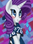 blue_eyes blush female gem hair horn purple_hair smile solo fauxsquared friendship_is_magic hasbro my_little_pony mythology rarity_(mlp) equid equine mammal mythological_creature mythological_equine unicorn absurd_res hi_res